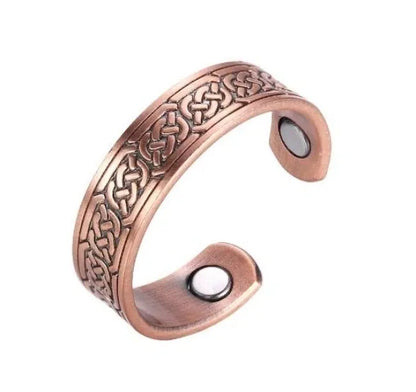 Copper Magnetic Ring Celtic Double Knot Arthritis Pain Relief Therapy 99.9%