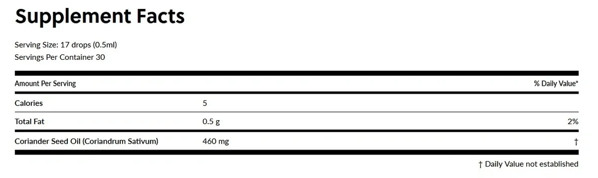 Coriander (Cilantro) seed Oil 15ml - Organic (DNA Repair)