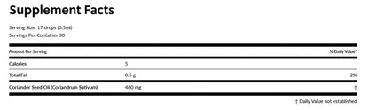 Coriander (Cilantro) seed Oil 15ml - Organic (DNA Repair)