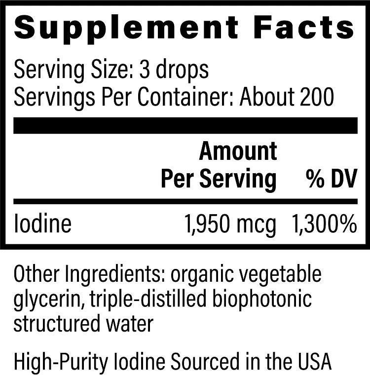 Detoxadine Organic Nascent Iodine 1oz GMO Free