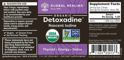 Detoxadine Organic Nascent Iodine 1oz GMO Free