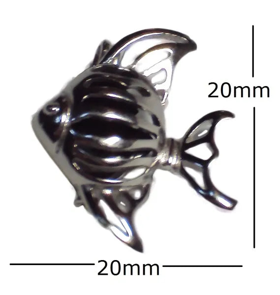 Elite Noble Shungite Fishing Necklace Jewelry Stone Cage Pendant Fish Locket