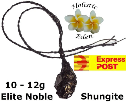 Elite Noble Shungite Pendant Necklace - EMF Protection Miracle Healing Stone
