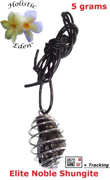 Elite Noble Shungite Pendant Necklace - EMF Protection Miracle Healing Stone 5g