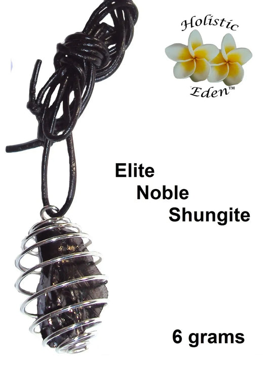 Elite Noble Shungite Pendant Necklace - EMF Protection Miracle Healing Stone 6g