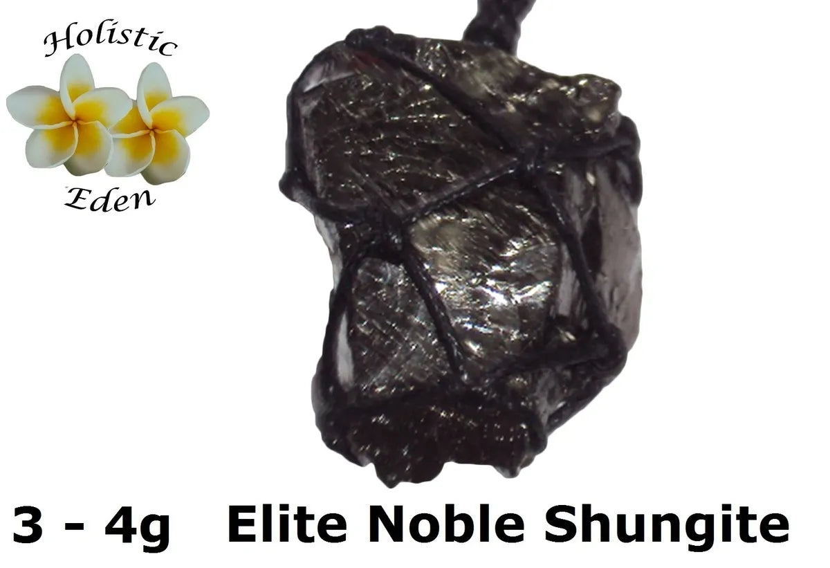 Elite Noble Shungite Pendant Necklace EMF Protection Miracle Healing Stone 3 -4g