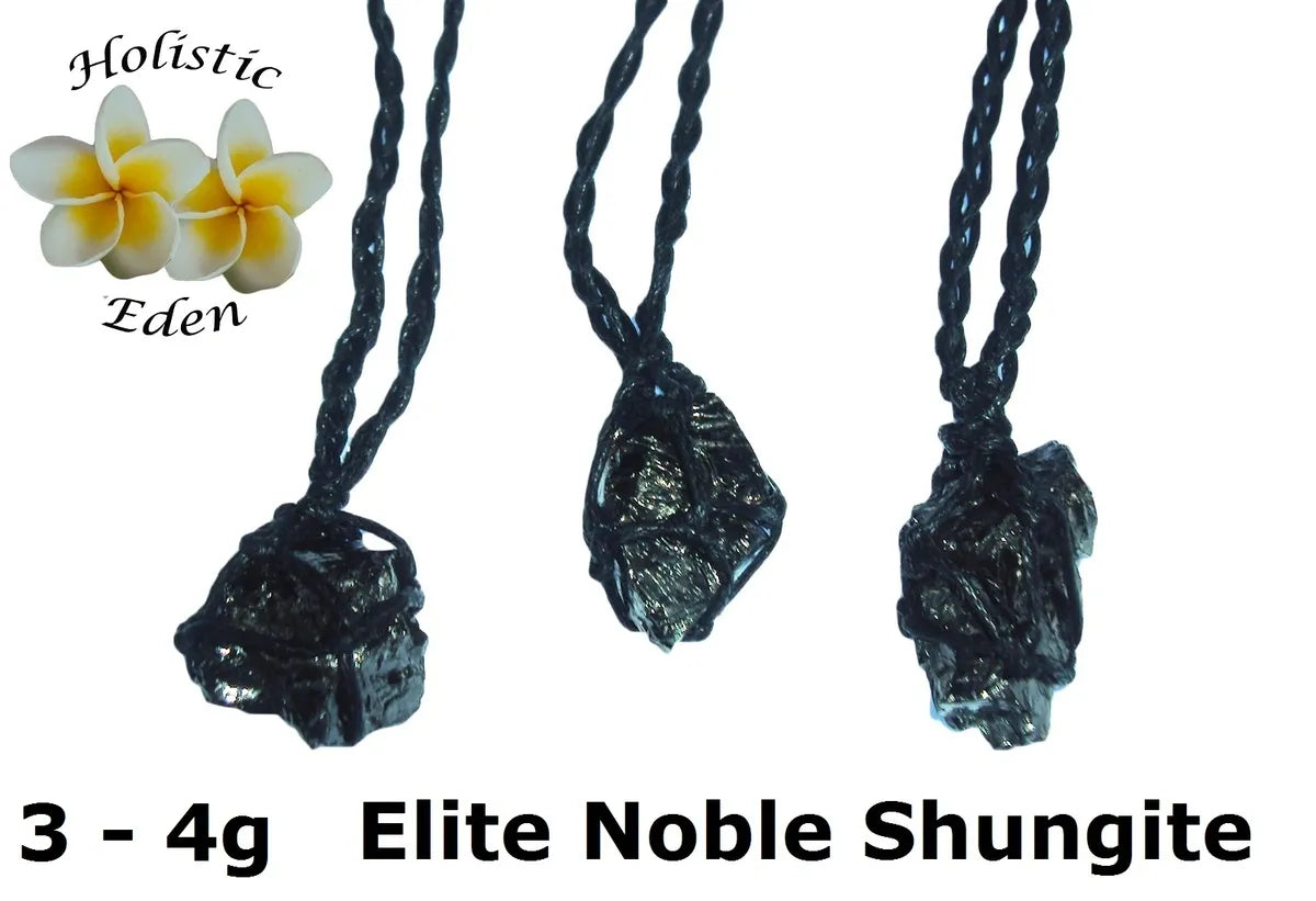 Elite Noble Shungite Pendant Necklace EMF Protection Miracle Healing Stone 3 -4g