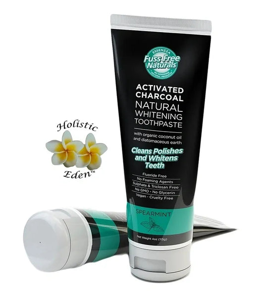 Essenzza Naturals Activated Charcoal Spearmint Toothpaste (Natural Whitening)