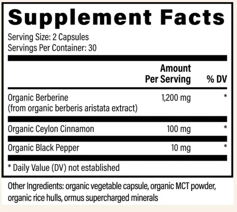 Global Healing Berberine - 30 Capsules