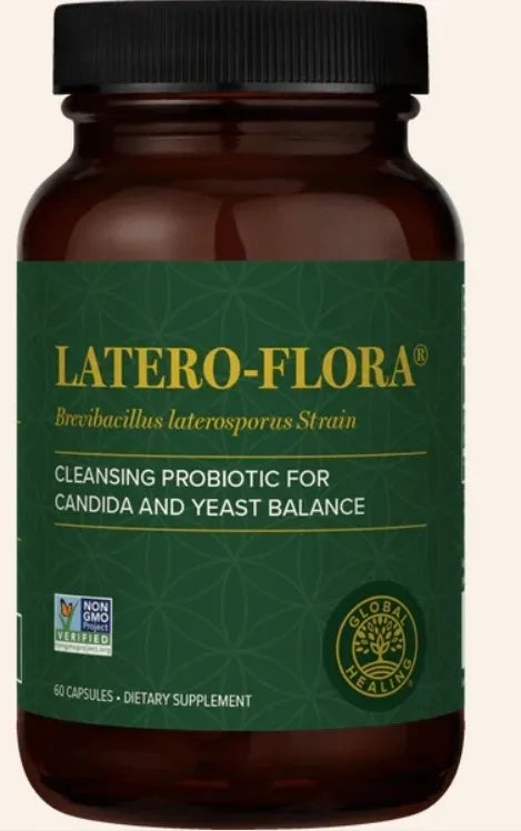 Global Healing Latero-Flora, Probiotic Supplement for Gut Health, Digestion and Candida Cleanse