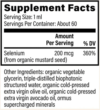 Global Healing Liquid Selenium - Plant Based - Immune Support Vegan Friendly GMO Free