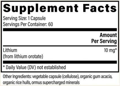 Global Healing Lithium Orotate Supplement