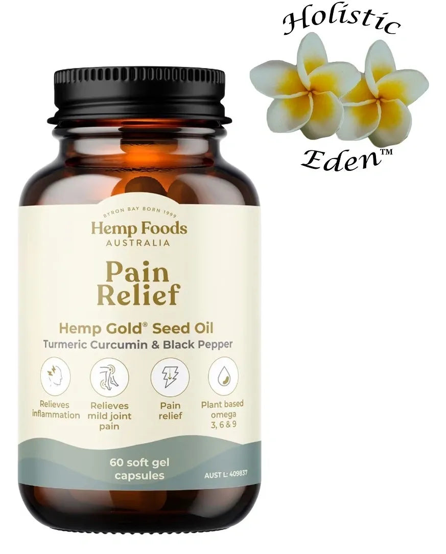 Hemp Foods Aus Pain Relief Hemp Gold Seed Oil (Turmeric Curcumin & Black Pepper)