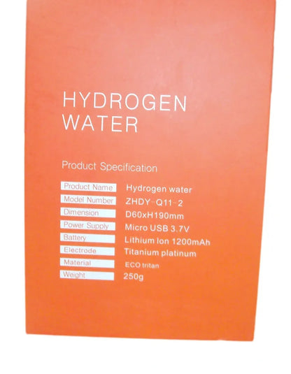 Hydrogen Water Generator Portable Water Bottle SPE PEM Technology Hydrogen Rich