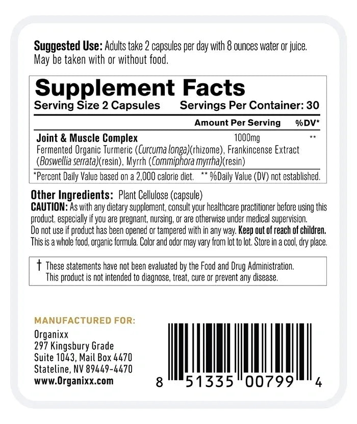 Joint & Muscle Care Innovative Inflammation Support Supplement, Frankincense, Myrrh & Triple Fermented Turmeric