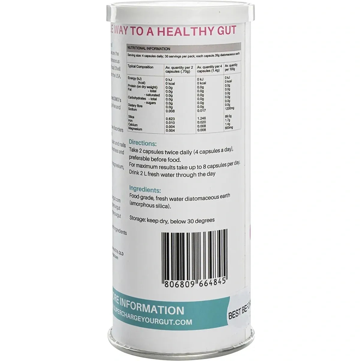 Love Your Gut Capsules Diatomaceous Earth 120 Caps