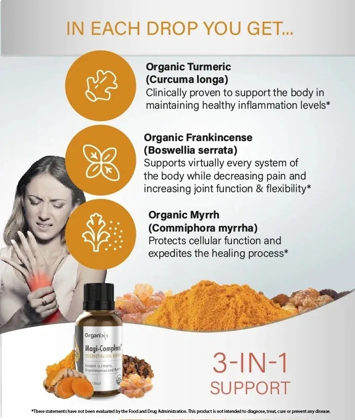 Magi Complex Essential Oil Blend - Promotes Healthy Immune, Inflammation Response & Assists with Free Radicals