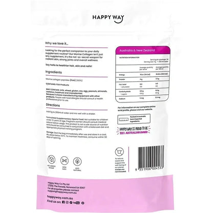 Marine Collagen, Unflavoured 250g Protein Powder Happy Whey