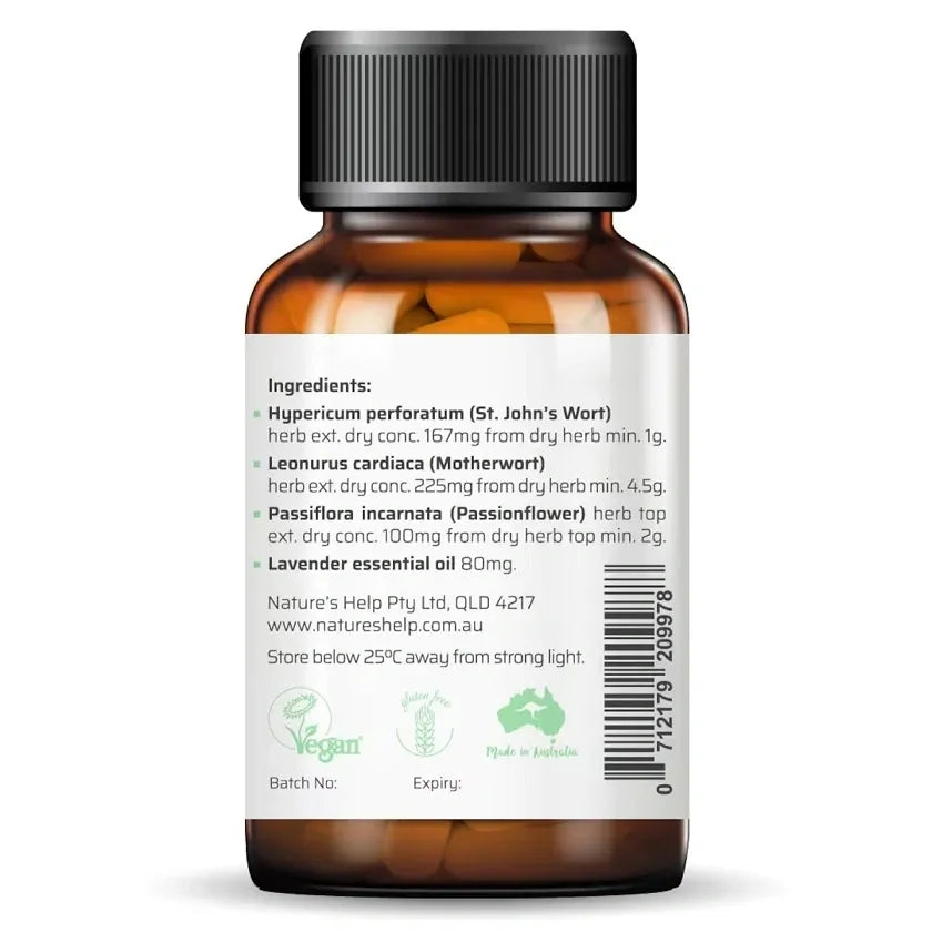 Nature's Help MENO CALM Stress and Anxiety 30 Capsules Hormone Balance