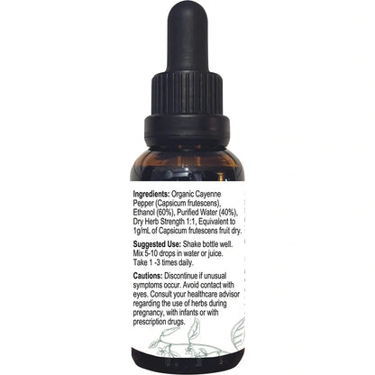 Nature's Wonder Cayenne Pepper Extract with dropper 30ml Liquid GMO Free