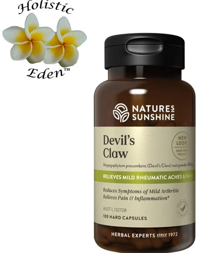 Natures Sunshine Devil's Claw Natural Arthritis Pain Relief 100 Caps