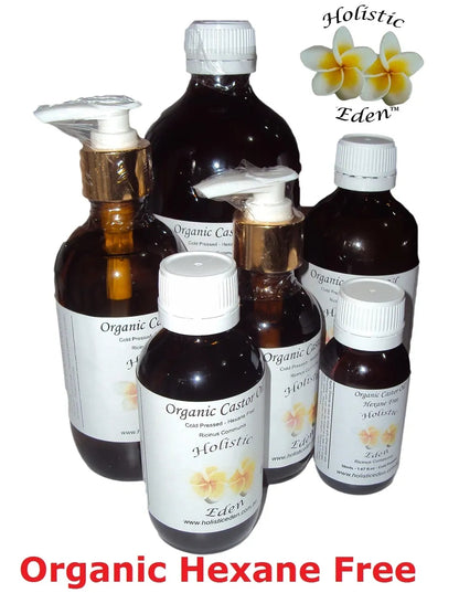 ORGANIC Castor Oil 100% Pure Cold Pressed Premium Grade Hexane Free
