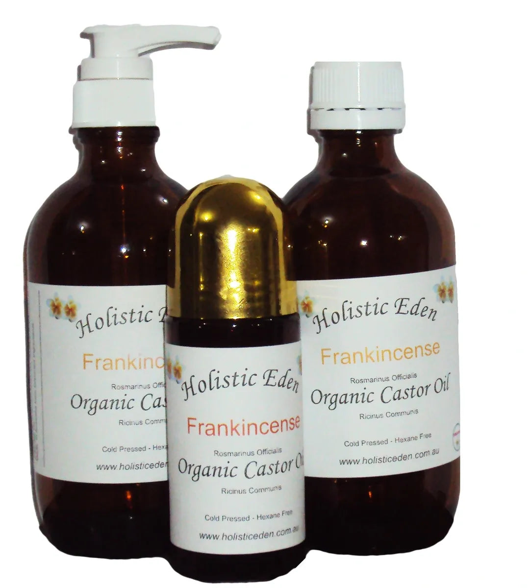 ORGANIC Castor Oil Frankincense 100% Pure Cold Pressed Hexane Free Glass Bottle