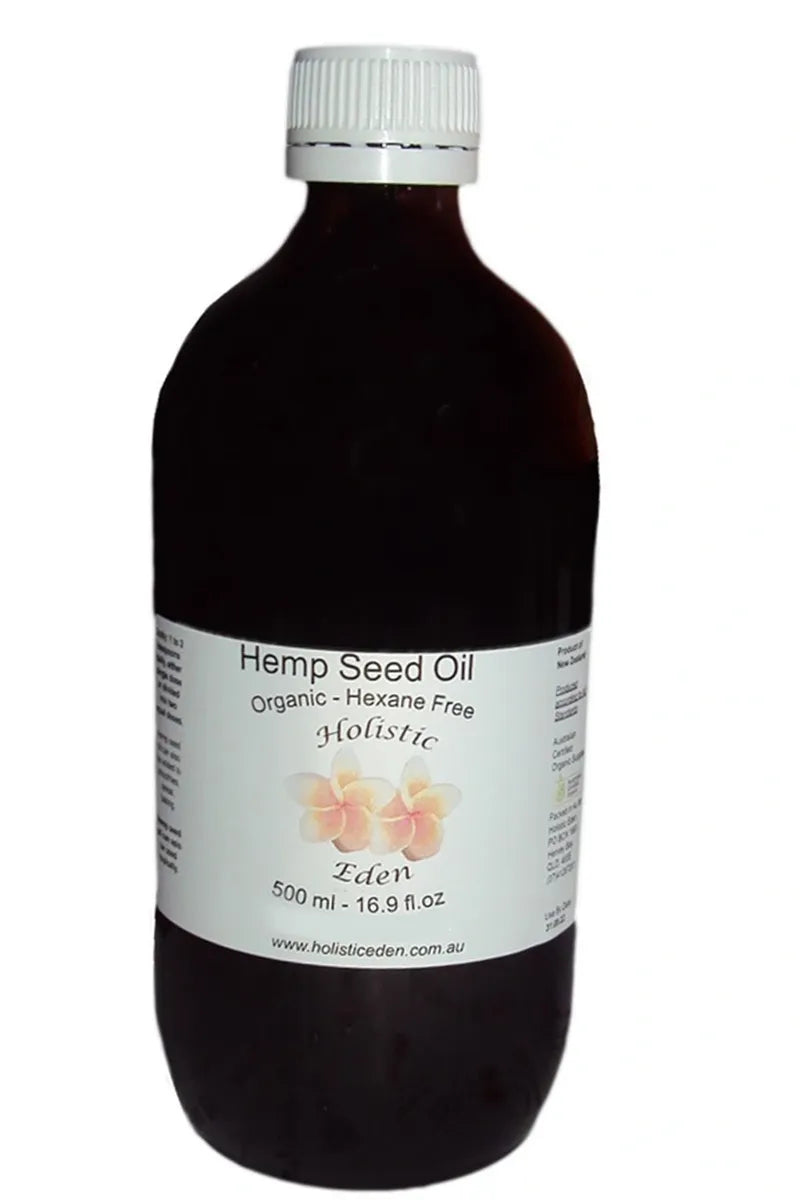 ORGANIC GOLD HEMP SEED OIL 100% Pure Cold Pressed Premium Grade, Glass Bottle