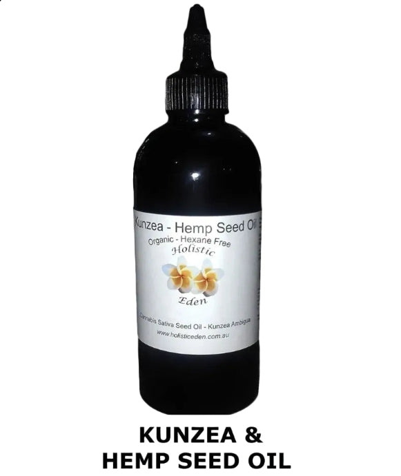 ORGANIC KUNZEA & HEMP SEED OIL 100% Pure Cold Pressed Pain Relief Oil