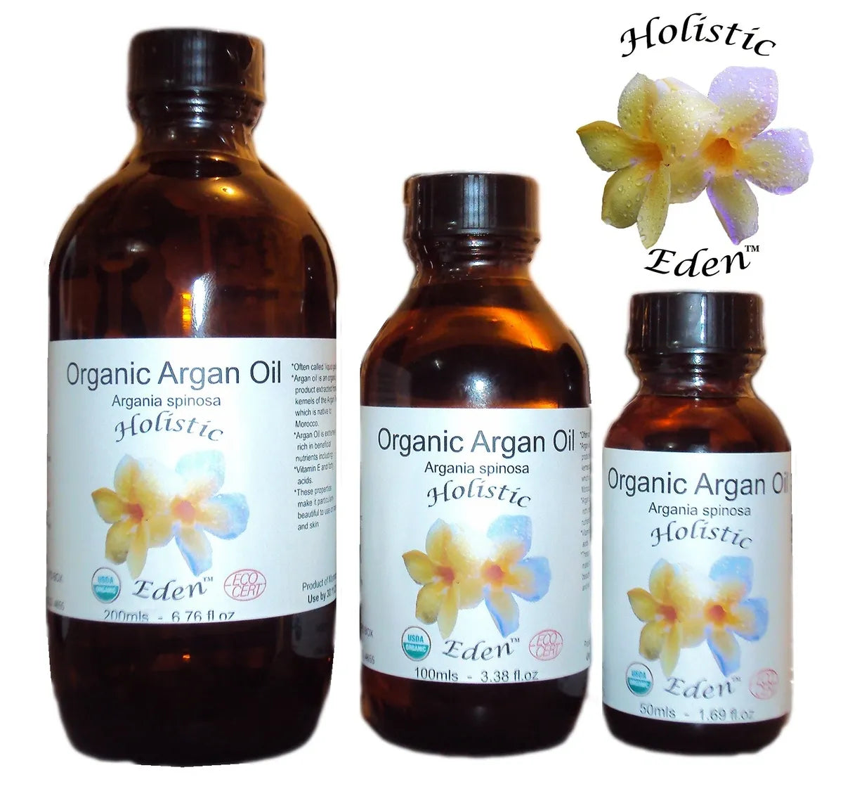 ORGANIC Morocco Argan Oil Moisturising Skin & Hair Treatment Glass Bottle