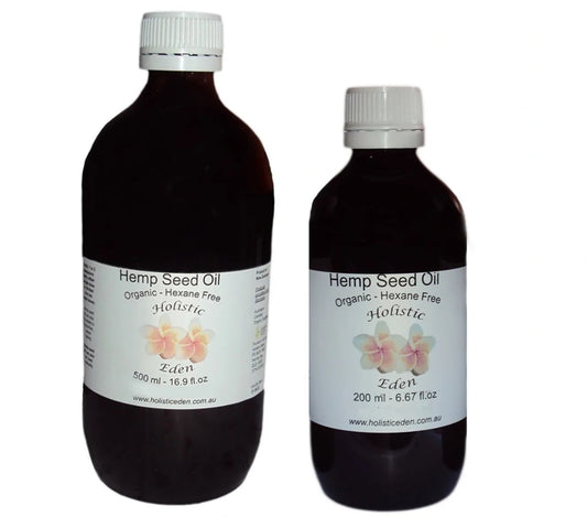ORGANIC "RICH GREEN" HEMP SEED OIL 100% Pure Cold Pressed Premium Grade, Glass Bottle