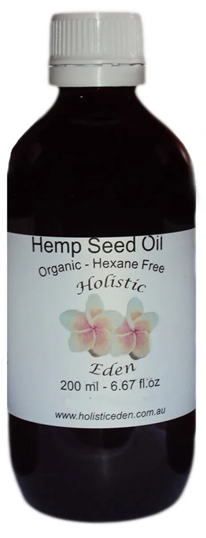 ORGANIC "RICH GREEN" HEMP SEED OIL 100% Pure Cold Pressed Premium Grade, Glass Bottle