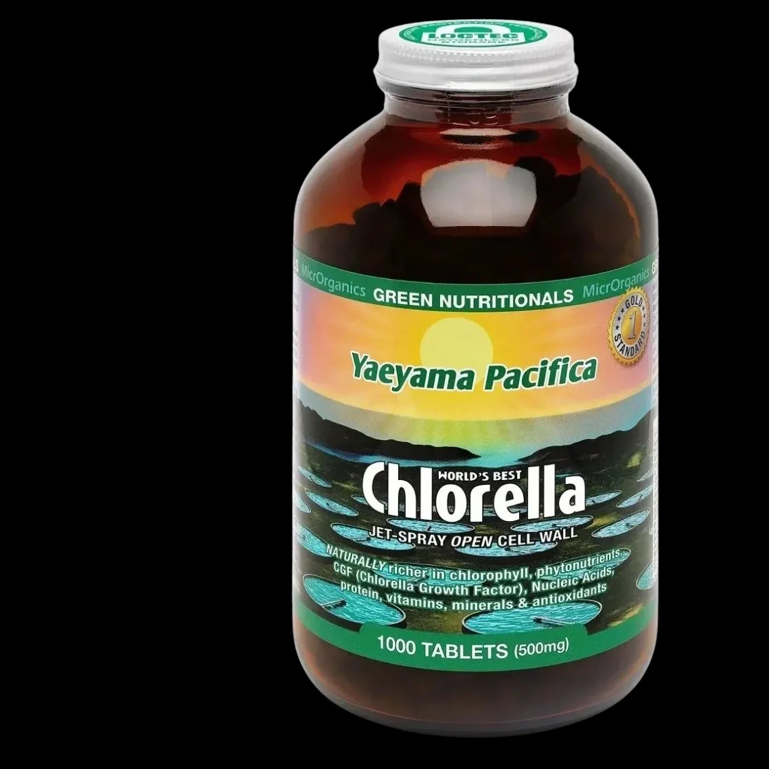 Organic GREEN NUTRITIONALS Yaeyama Pacifica Chlorella 1000 Tablets