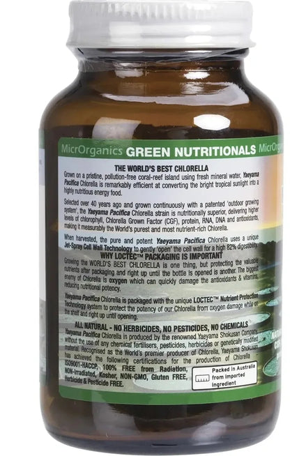 Organic GREEN NUTRITIONALS Yaeyama Pacifica Chlorella 1000 Tablets