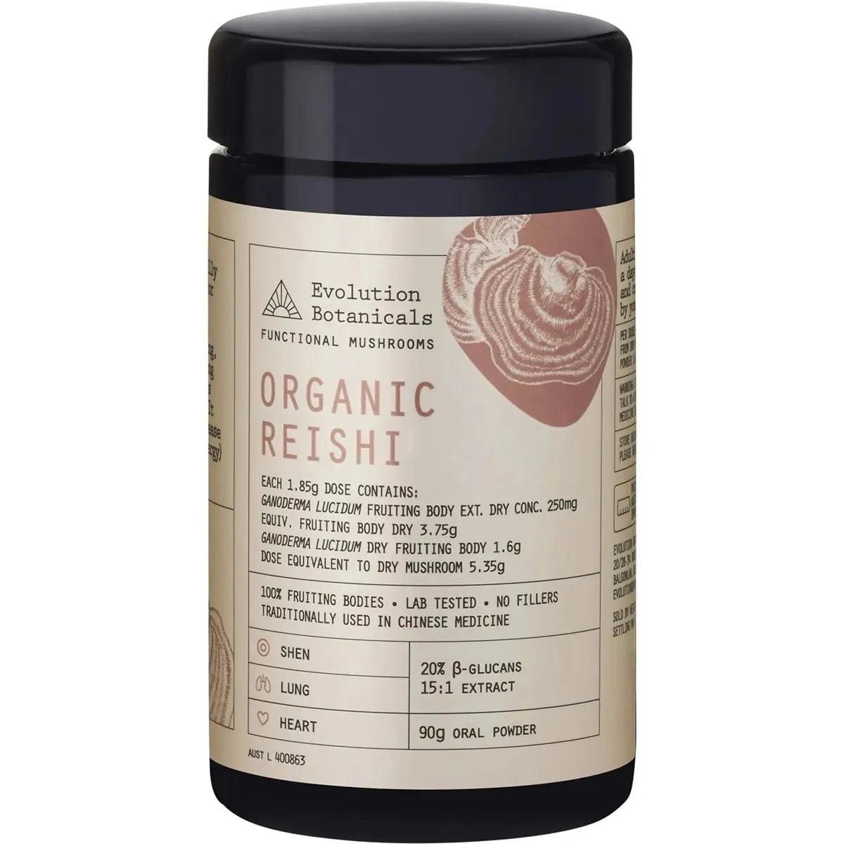 Organic Reish Mushroom Powder Extract Nourishes Heart, Fortify Lungs, Blood 90g