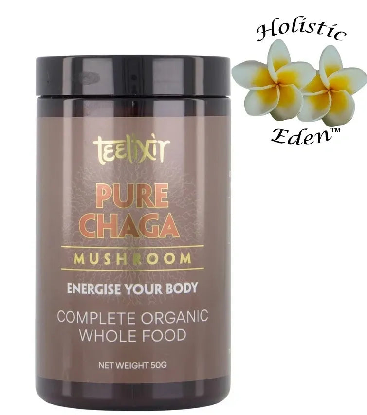 Organic Teelixir Chaga Mushroom Powder Extract Anti-Inflammatory, Immune Support