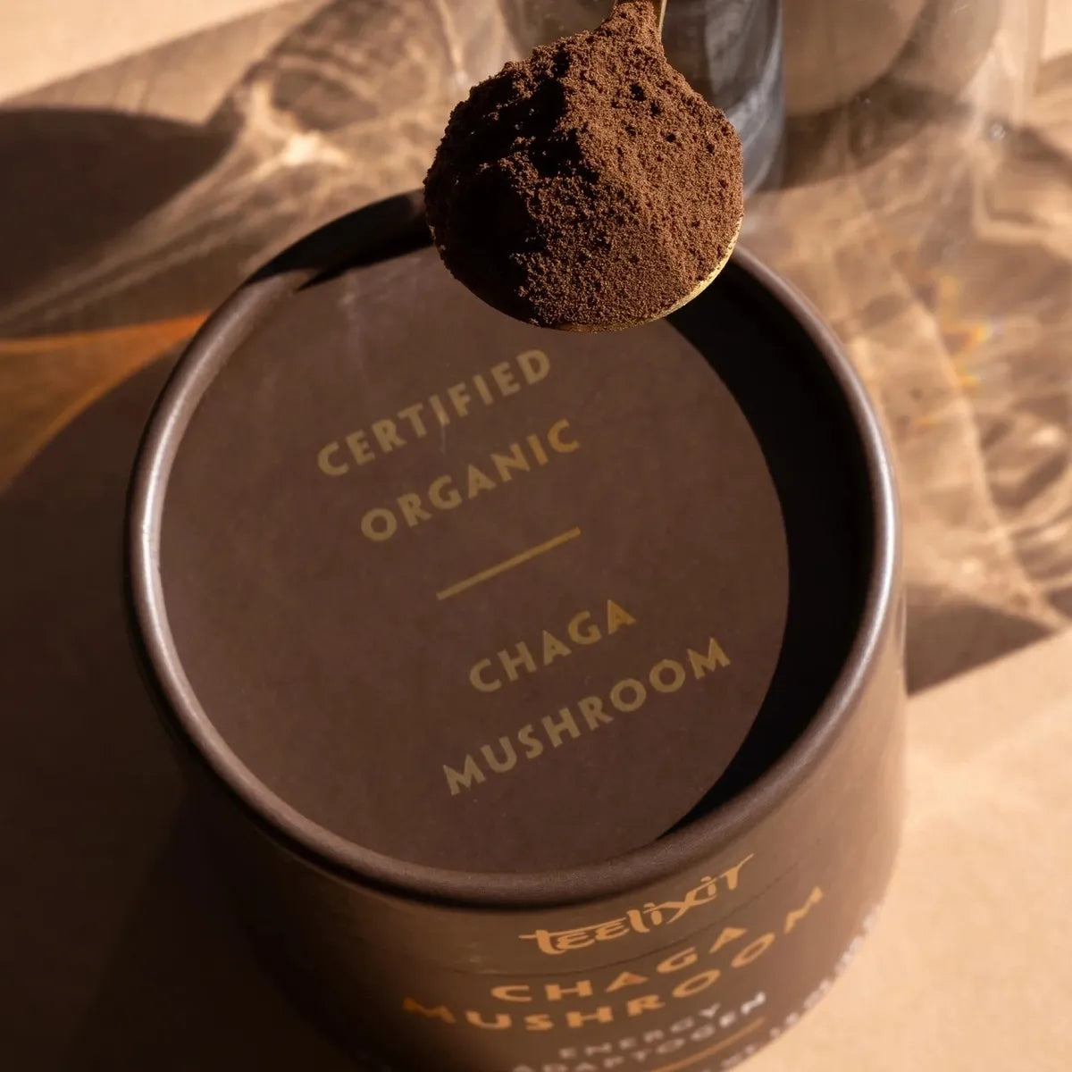 Organic Teelixir Chaga Mushroom Powder Extract Anti-Inflammatory, Immune Support 100g