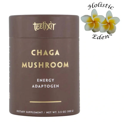 Organic Teelixir Chaga Mushroom Powder Extract Anti-Inflammatory, Immune Support 100g