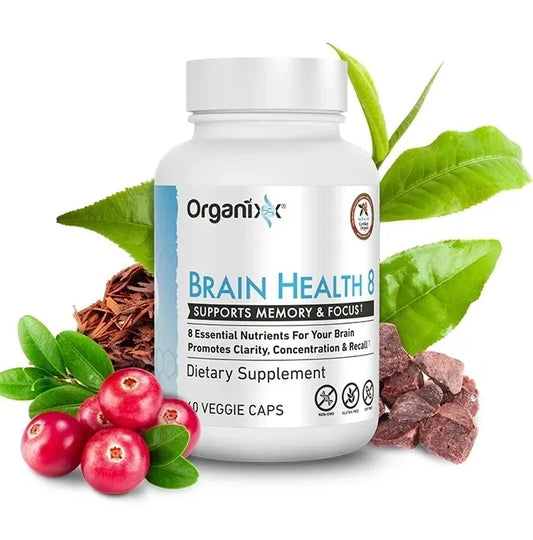 Organixx Brain Health 8 for Memory Support, Clarity & Concentration