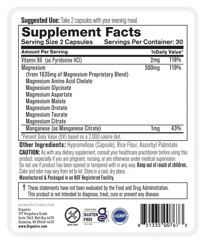 Organixx Magnesium 7 - Full Spectrum Magnesium Supplement