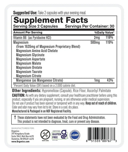 Organixx Magnesium 7 - Full Spectrum Magnesium Supplement