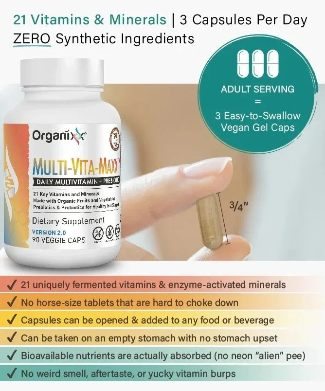Organixx Multi-Vita Maxx Multi Vitamin from Organic Whole Foods