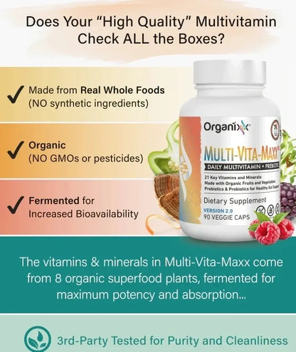 Organixx Multi-Vita Maxx Multi Vitamin from Organic Whole Foods