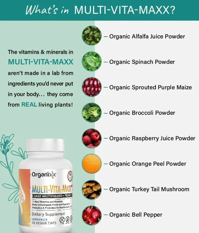 Organixx Multi-Vita Maxx Multi Vitamin from Organic Whole Foods