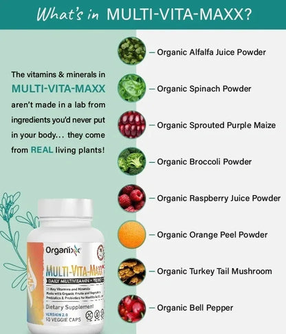 Organixx Multi-Vita Maxx Multi Vitamin from Organic Whole Foods