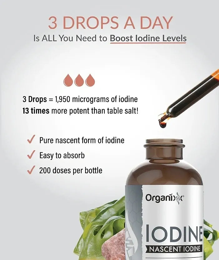 Organixx Nascent Iodine for essential Health and Thyroid Support