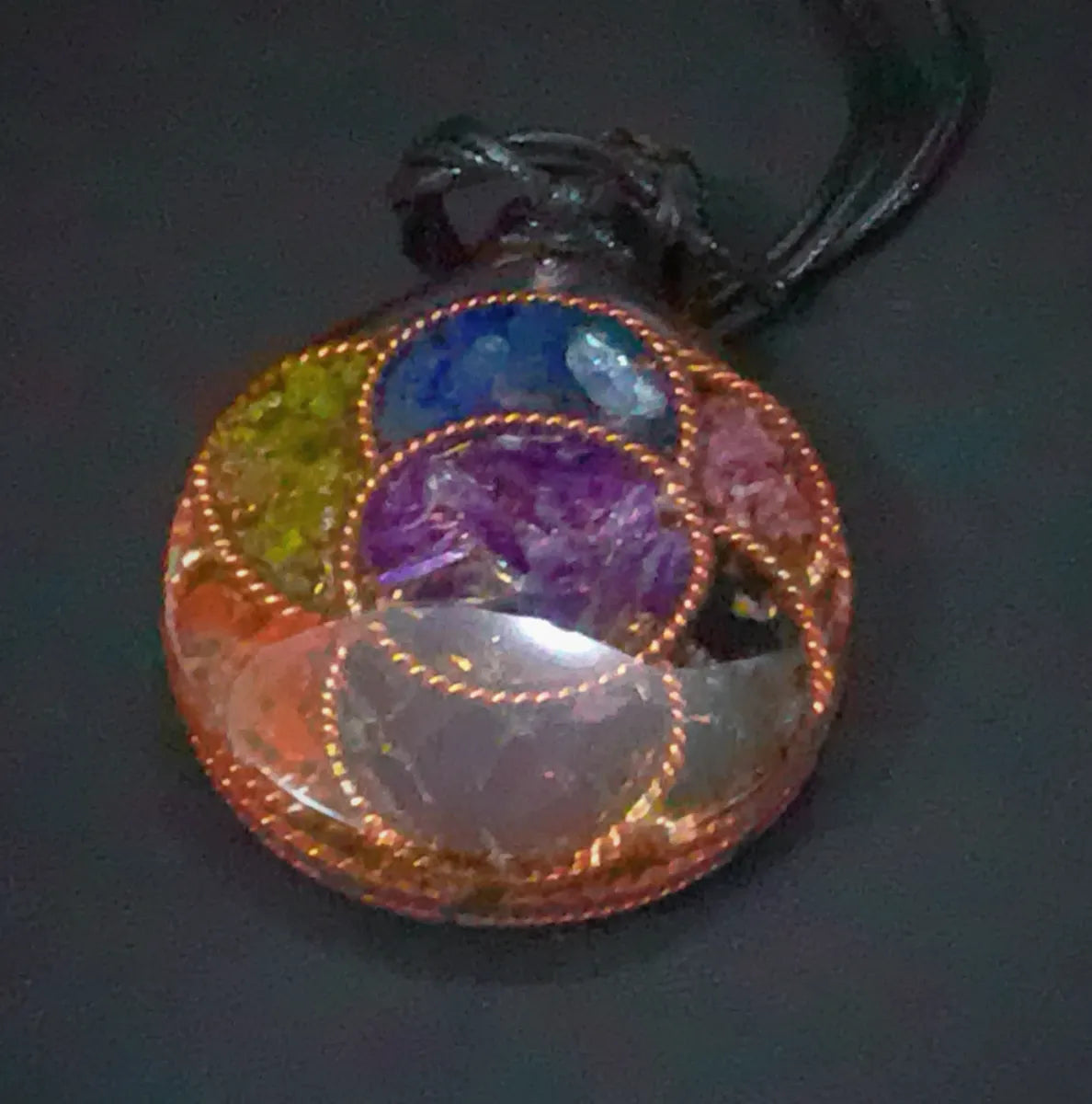Orgonite Seed of Life Pendant Tensor Rings, All 9 Solfeggio Frequencies