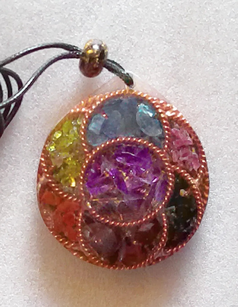 Orgonite Seed of Life Pendant Tensor Rings, All 9 Solfeggio Frequencies