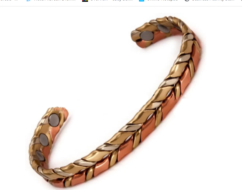 Copper Magnetic Bracelet Arthritis Pain Relief Bangle Healing Therapy 99.9% Pure