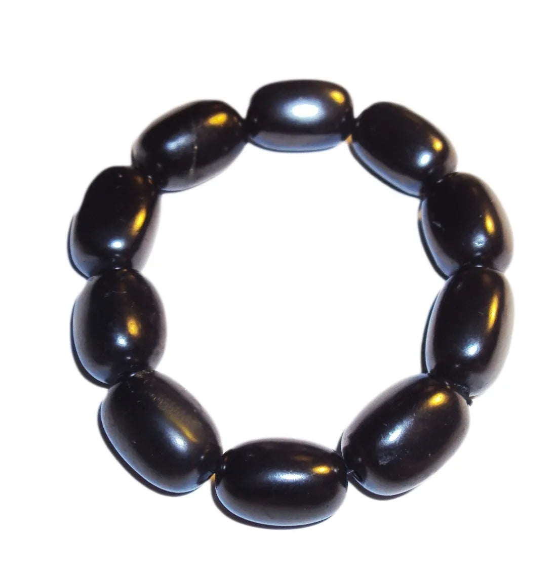 RUSSIAN SHUNGITE BRACELET - STRETCH 100% KARELIAN SHUNGITE BEAD EMF PROTECTION